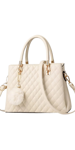 White Messenger Handbag for Women