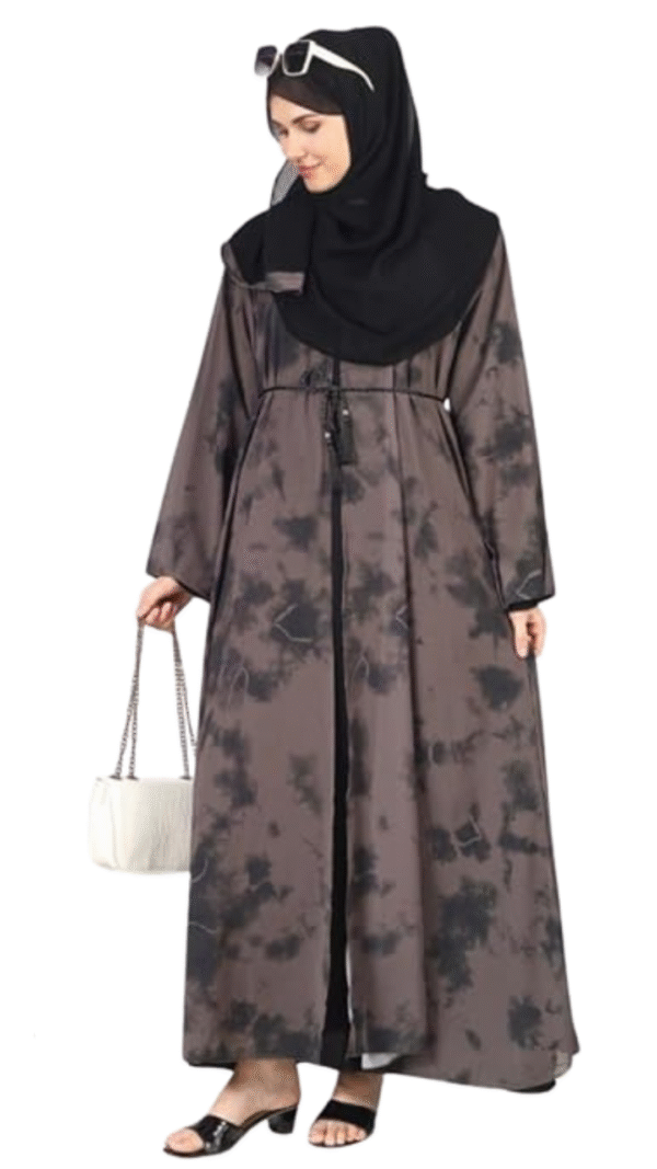 Double Shrug Front Open Inner Abaya