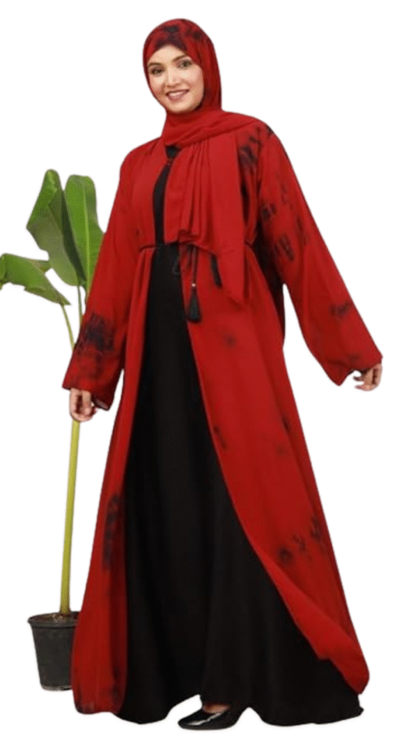 Double Shrug Front Open Inner Abaya