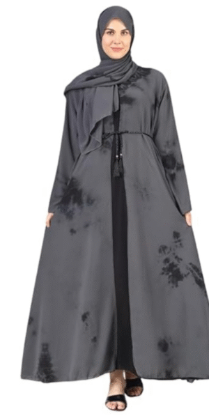 Double Shrug Front Open Inner Abaya