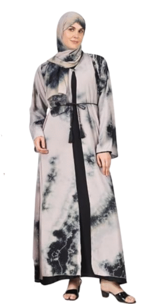 Double Shrug Front Open Inner Abaya