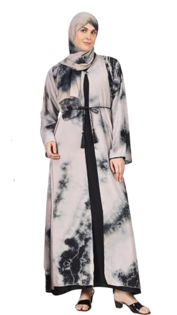 Double Shrug Front Open Inner Abaya